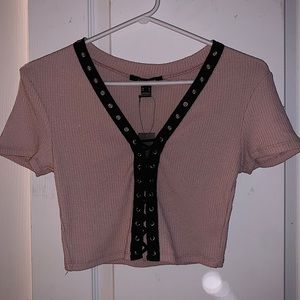 Lace Up Crop Top